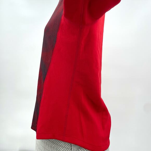 Sugoi Red Cycling Top Flowers Long Sleeve Mock Neck Pullover Athletic Tee Size M - Picture 4 of 10